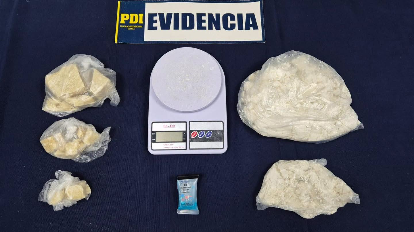 Cuatro ciudadanos colombianos fueron detenidos por tráfico de cocaína base en Puerto Montt