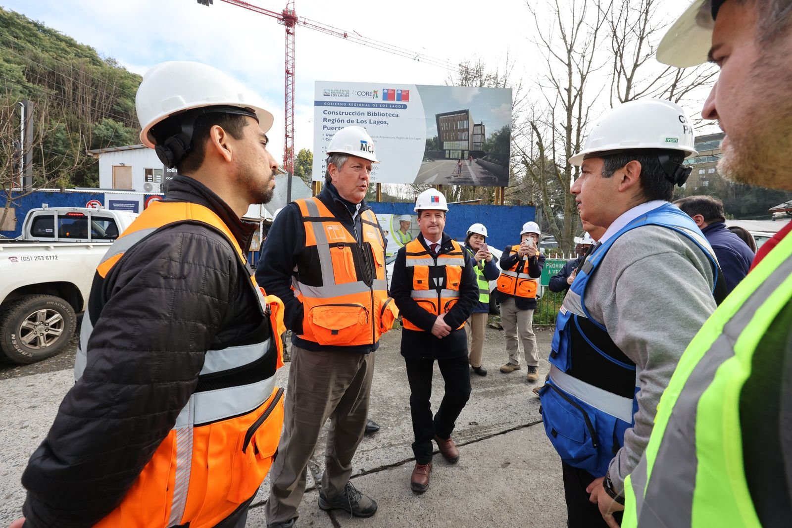 Subsecretario de Obras Públicas constató un 25,97% de avance en la construcción de la Biblioteca Regional de Los Lagos