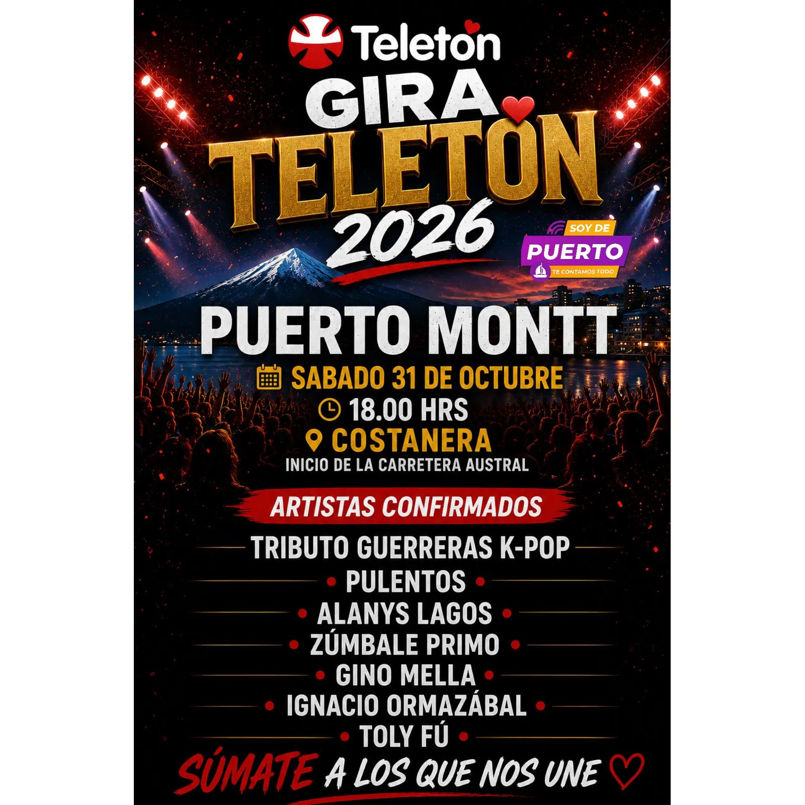 PUERTO MONTT SE PREPARA PARA VIVIR LA GIRA TELETÓN 2026